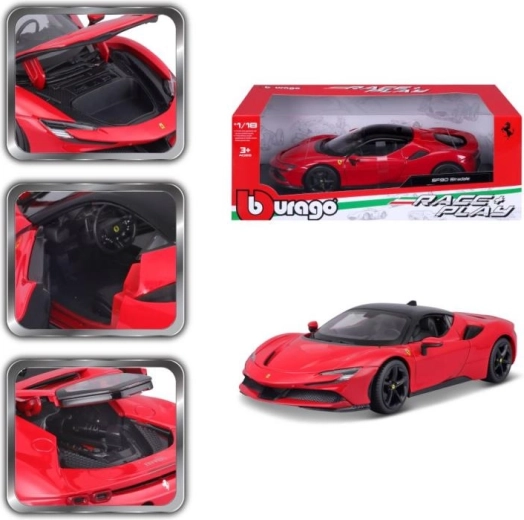 Metallmodell BBURAGO FERRARI SF90 STRADALE 1:18 rot