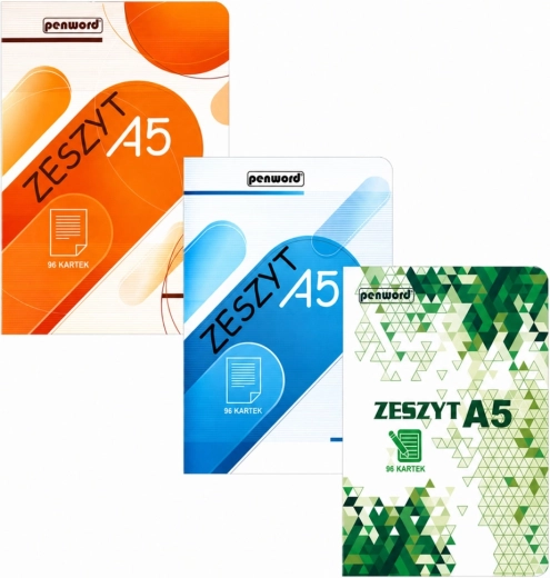Schulheft A5, kariert, 96 Blatt, Motivmix Penword - 1 Stück