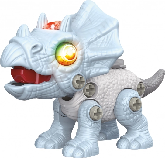 Dino Schraub-Triceratops mit Effekten 13 cm