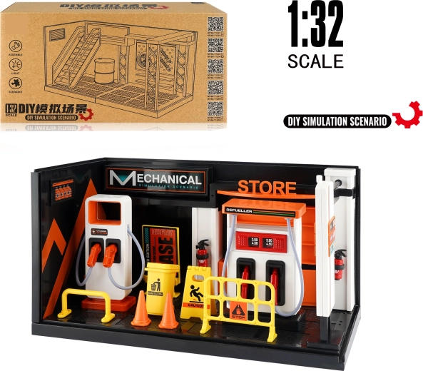 Modell einer Tank- und Ladestation 1:32 – Metallausführung