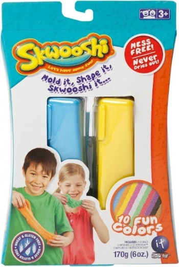 Skwooshi Kreativ-Set – 2 Knetmassen und Förmchen für Fahrzeuge