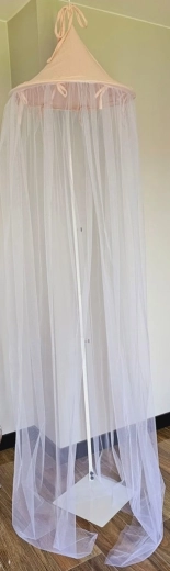 EKO Himmelbettchen-Baldachin aus Musselin und Tüll, Blue, 240 × 300 cm