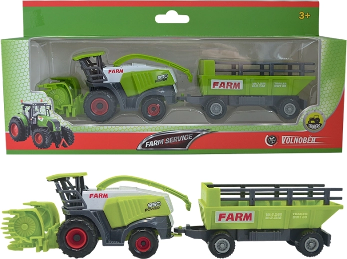 Bauernhof-Mähdrescher mit Anhänger 1:50