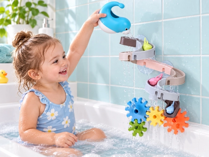 Bahn mit Saugnäpfen für Badewanne und Fliesen