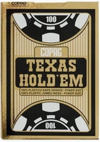 Pokerkarten Texas Jumbo Schwarz