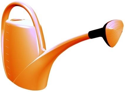 Gießkanne mit Brause 2,5 l – orange, Kunststoff