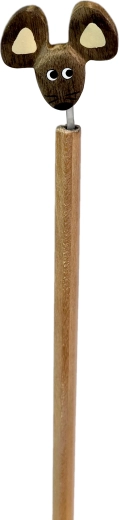 Bleistift mit Mäusekopf
