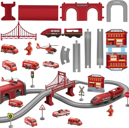 Feuerwehr-Rettungsstation mit viel Zubehör