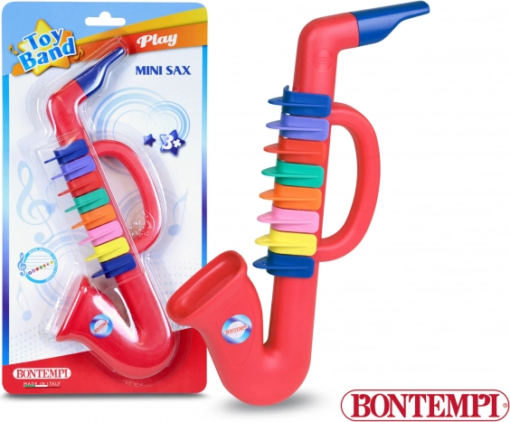 Kinder rotes Plastiksaxophon mit 8 Klappen