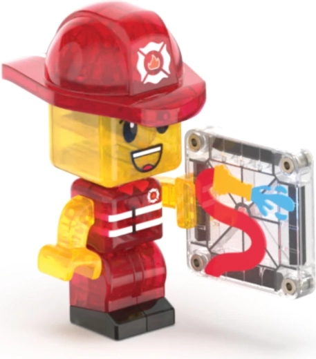 Eigenes Rettungsteam: Feuerwehrmann und magnetischer Dalmatiner