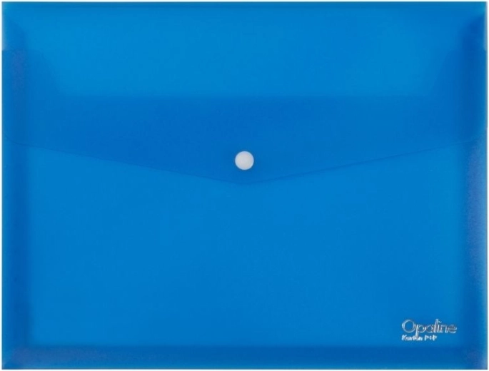 Dokumentenmappe A4 Opaline mit Druckknopf, blau, 5er-Pack