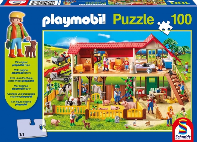 Schmidt Puzzle Playmobil Bauernhof mit Figur
