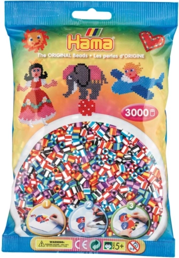 Hama gestreifte Bügelperlen 5 mm (ca. 3000 Stk.)