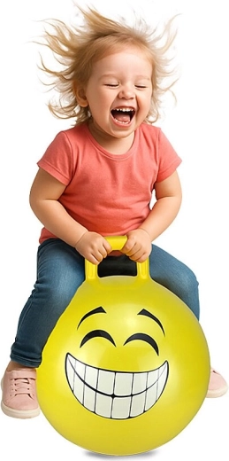 Hüpfball HoppyDoo Smile gelb 45 cm mit Pumpe