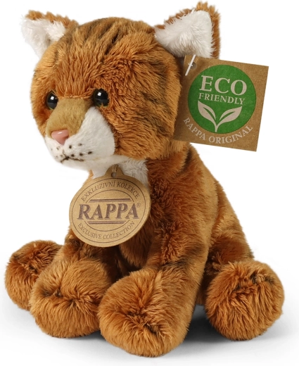 Sitzende Plüschkatze rotbraun 14 cm eco friendly