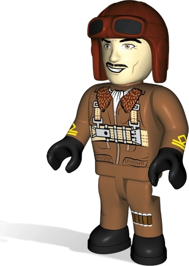Pilotenfigur und detailliertes Cockpit