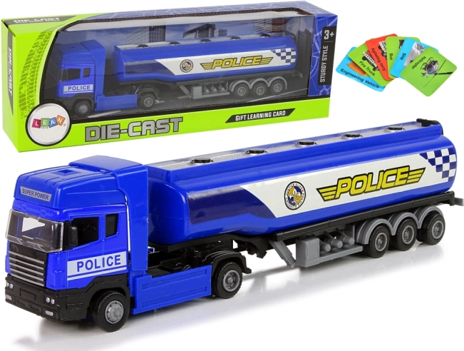 Blauer Polizeitankwagen 30 cm