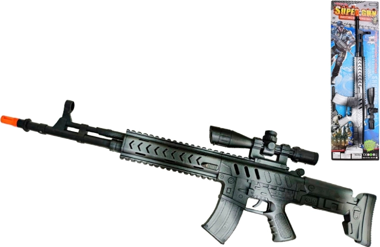 Kinder-Spielzeugmaschinengewehr mit Schwungrad 68 cm