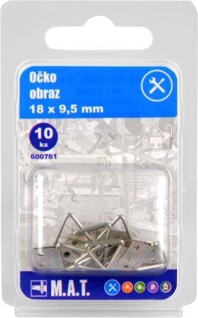 Bilderöse 18 × 9,5 mm, verzinkt (10 Stk.)