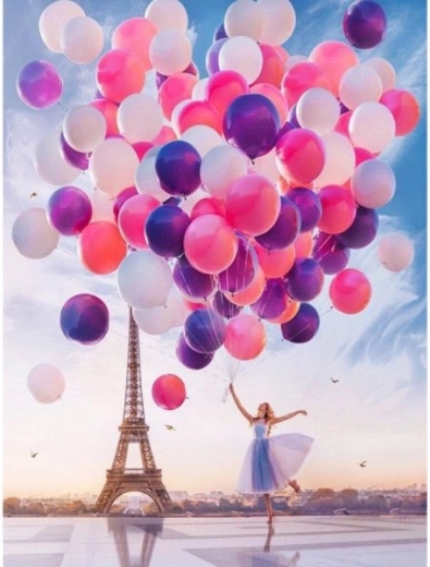 Diamant-Mosaik Bunte Ballons 30 × 40 cm - 1 Stück