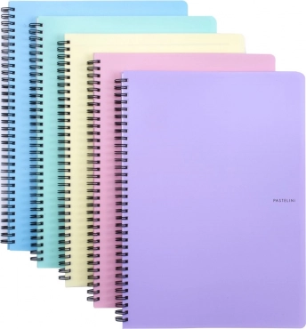 Ringbuch A4 mit Doppelspirale PASTELINI, Pastellfarben