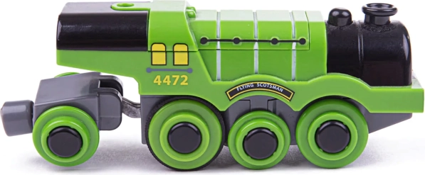 Elektrische Lokomotive Bigjigs Rail Flying Scotsman grün