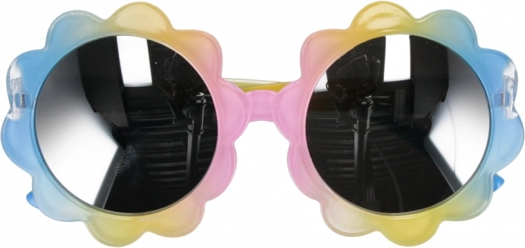Auffällige Blumenbrille