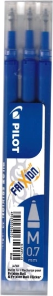 PILOT FriXion Ersatzminen 0,7 mm – blau, 3 Stk.