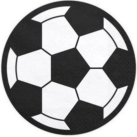 Papierservietten Fußball 13,5 cm, 20 Stück