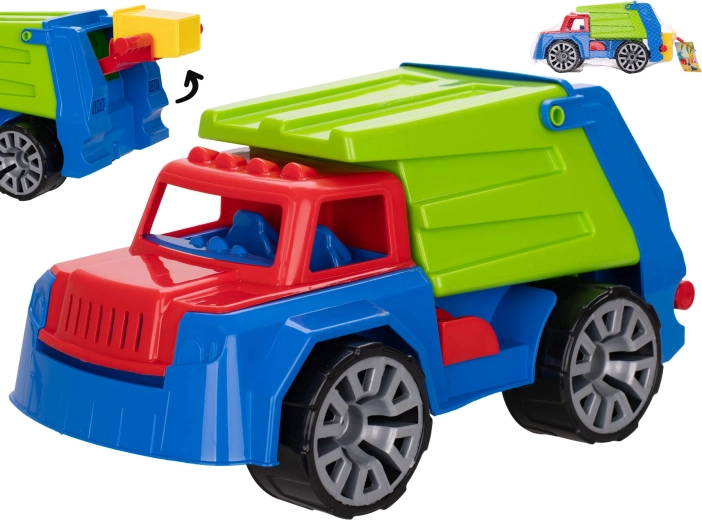 Plastik-Müllabfuhr-LKW 32 cm im Netz