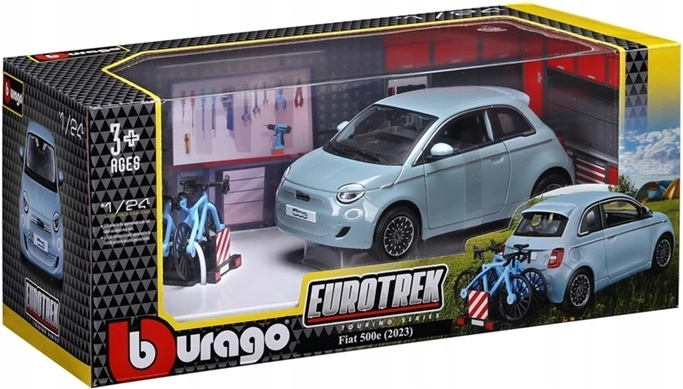 BBU Eurotrek Fiat 500E Touring blau 1:24