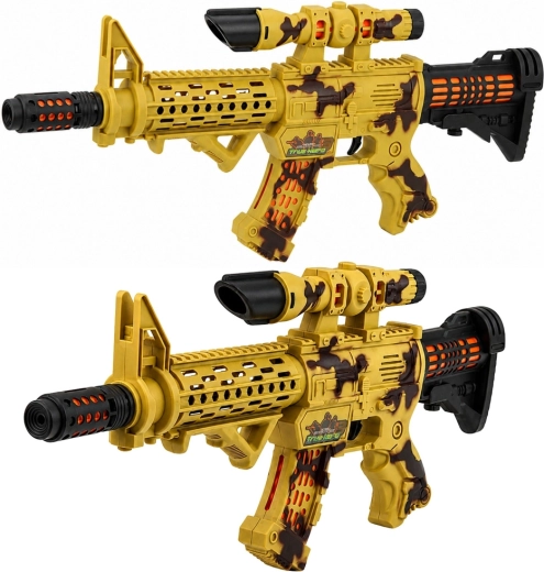 Spielzeug-Militärgewehr im Moro-Design mit Fernglas, Licht- und Soundeffekten, 54 cm - 1 Stück