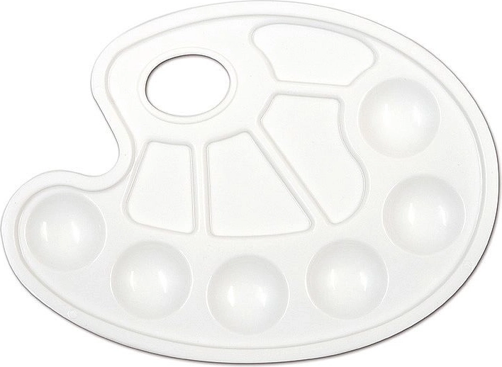 CONCORDE Malerpalette weiß, 10 Näpfchen