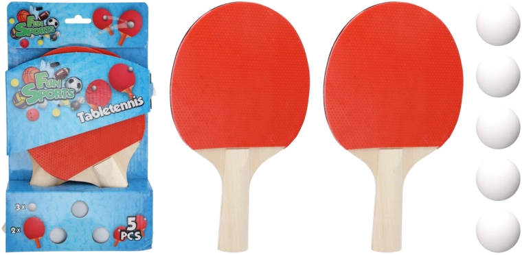 Tischtennis-Schlägerset mit 3 Bällen