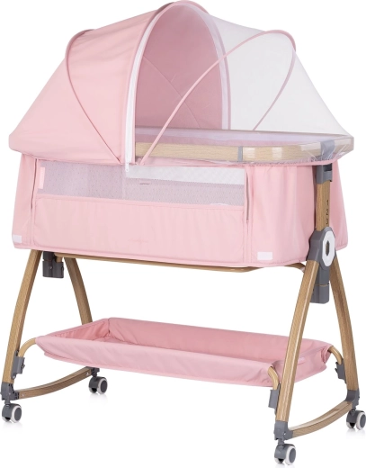 Chipolino Charisma 2-in-1 Beistellbett pink wood
