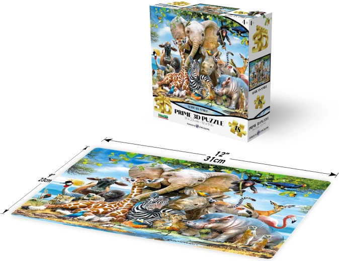 3D-Puzzle Afrikanisches Lächeln 63 Teile