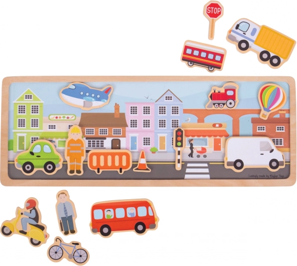 Magnetisches Stadtpuzzle Bigjigs Toys