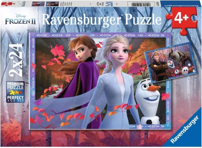 Puzzle 2x24 Teile Die Eiskönigin 2