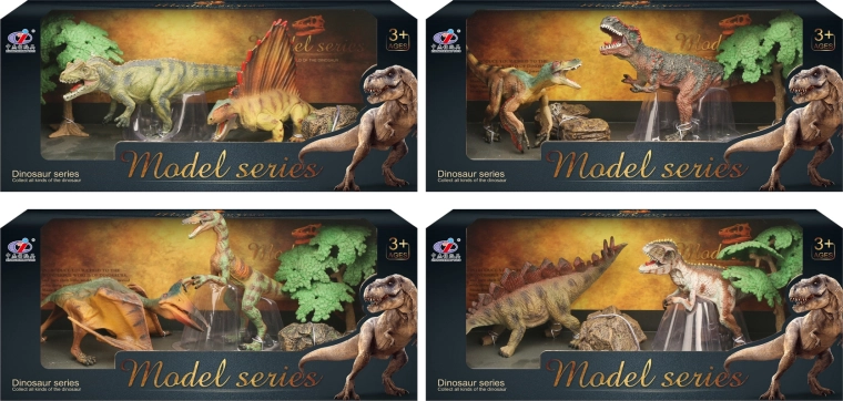 Dinosaurierwelt – Dinosaurier-Figurenset, 4 Arten