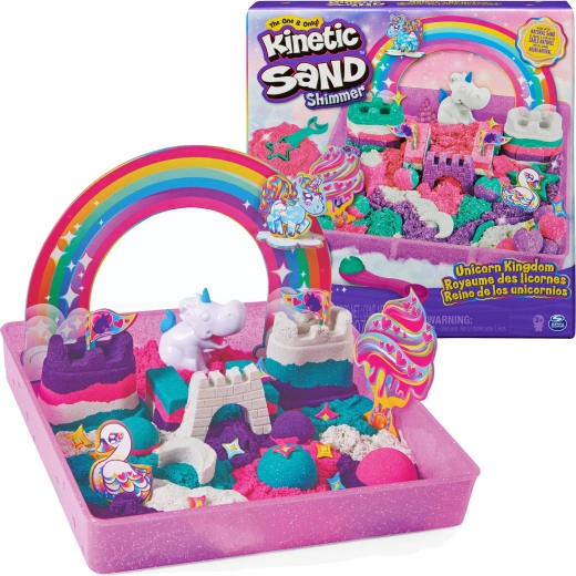 Kinetischer Sand Unicorn Kingdom 907 g mit Glitzer und Zubehör