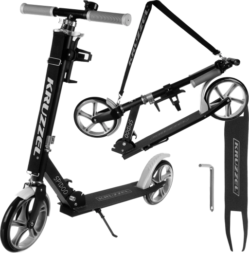 Faltbarer City-Scooter Spidoo KRUZZEL – 1 Stück – Grau-Schwarz