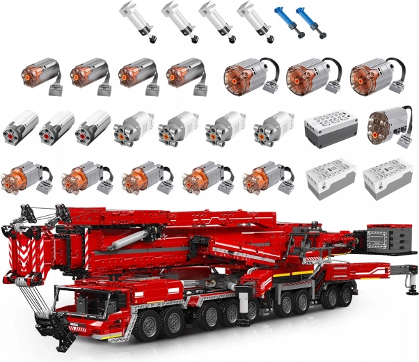 Mould King Bausatz roter Kran mit 8506 Teilen