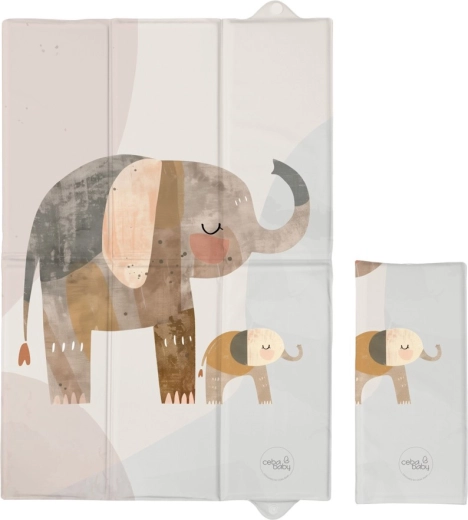 Ceba Baby Reise-Wickelunterlage Basic Elephant Family 60 × 40 cm