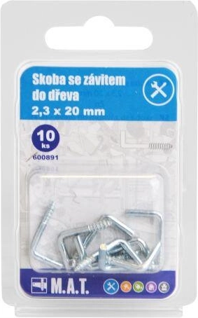 Schrauböse für Holz 20 × 2,3 mm, verzinkt (10 Stk.)