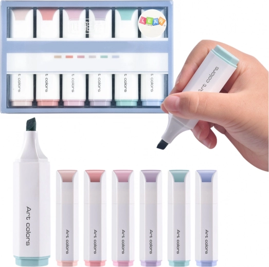 Set mit Mini-Textmarkern in Pastellfarben 6 Stk