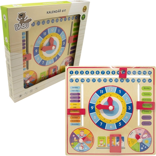 Babu Holz-Lernkalender 6-in-1