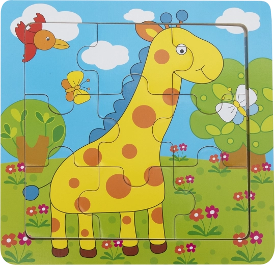 Babu pädagogisches Holzpuzzle Giraffe