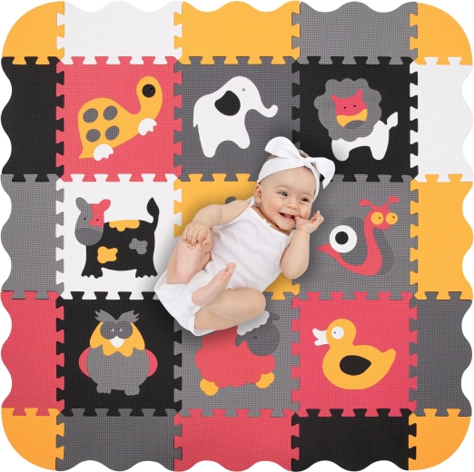 Humbi Schaumstoff-Spielmatte 3-in-1 mit Tiermotiven