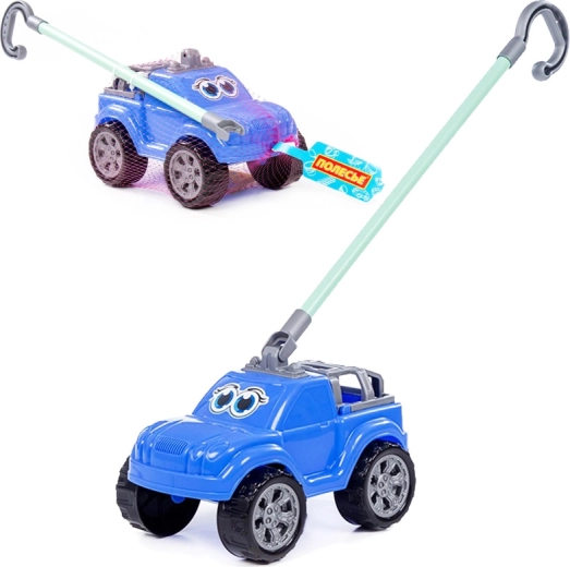 Blaues Auto mit Griff für Kinder