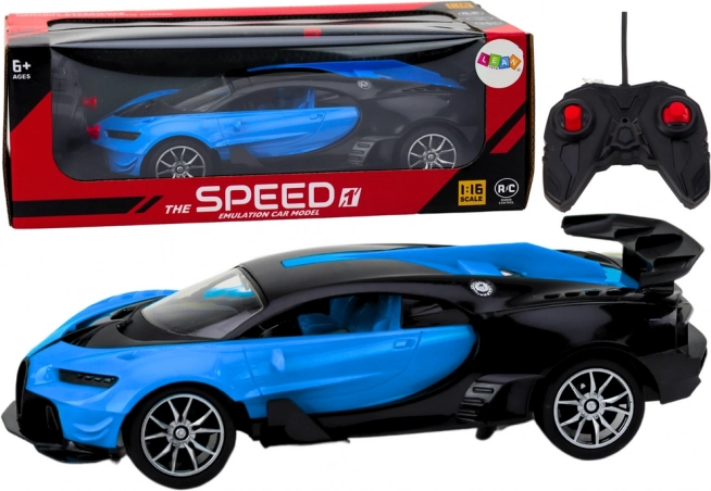 Blaues ferngesteuertes Rennwagen 1:16